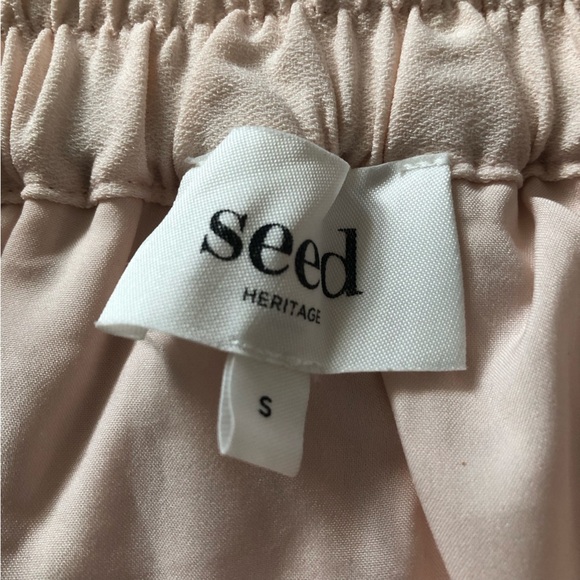 Seed Heritage Pleated Off Shoulder Top in Light Pink Size S - Picture 9 of 10